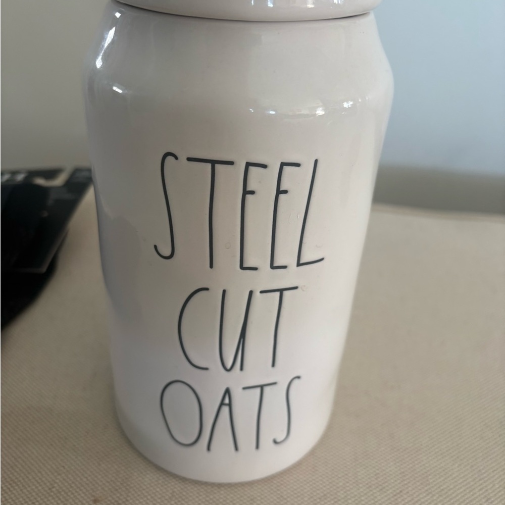 RD SALE! Rae Dunn Steel Cut Oats Artisan Collection White Canister